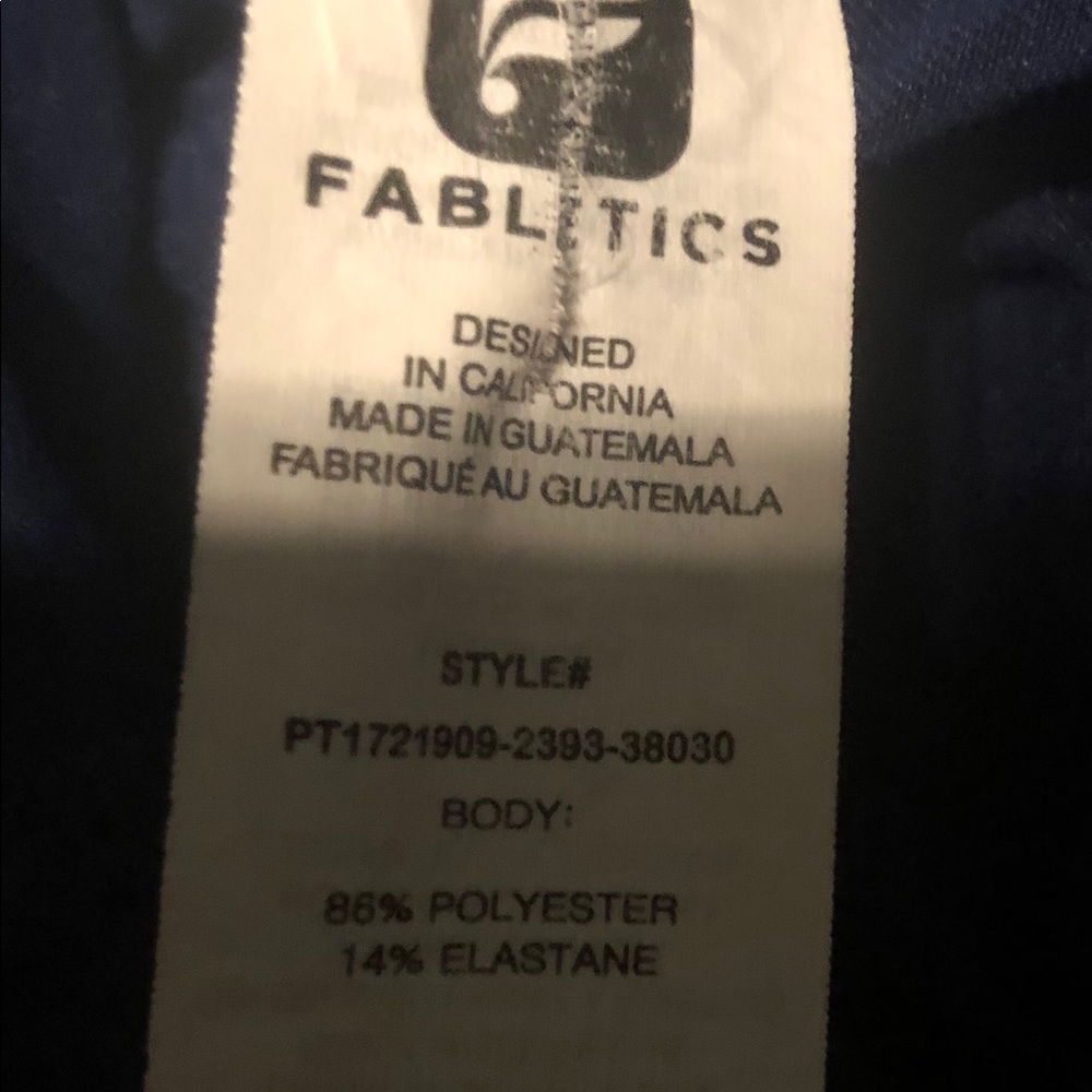 Fabletics navy yoga pants with appliqué detail - Picture 3 of 5